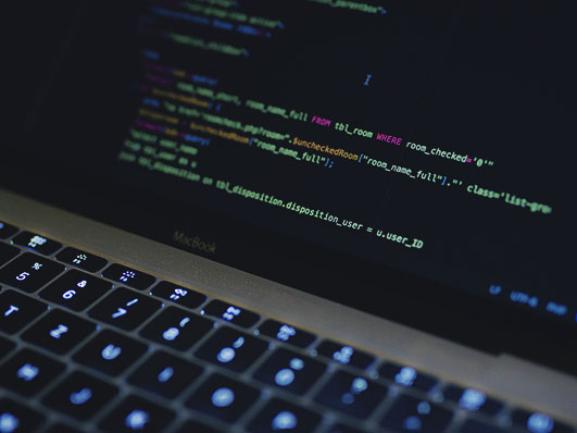 Code auf einem Bildschirm